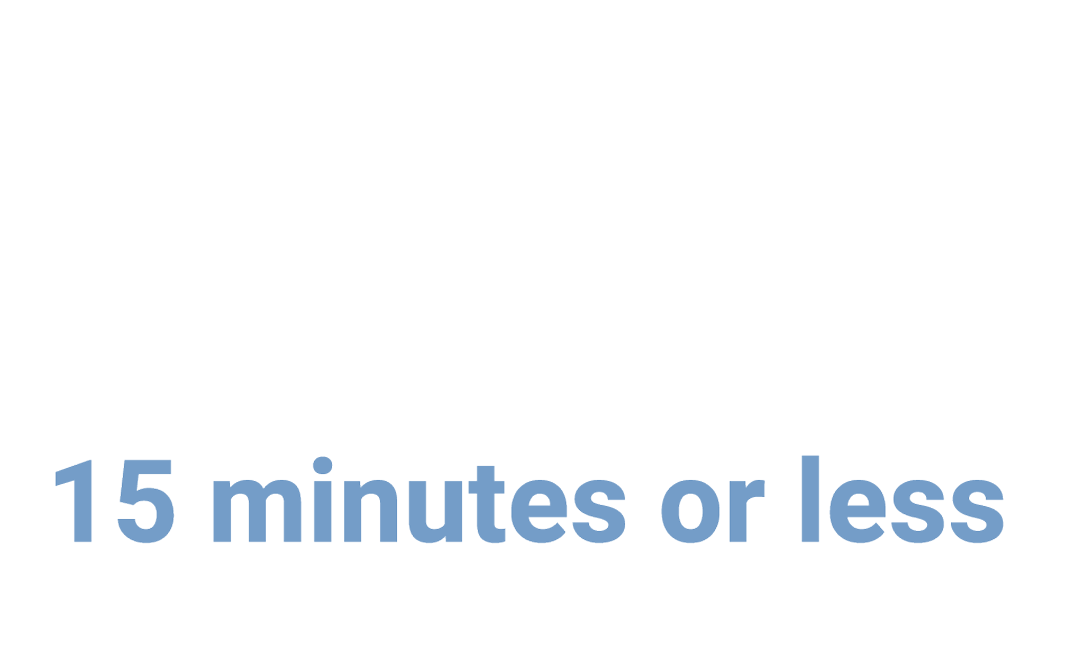 support available round the clock in 15 minutes